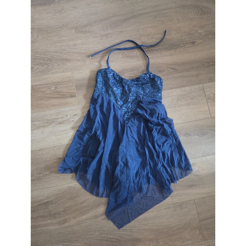 Navy Blue Halter Dress